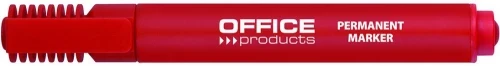 Marker permanentny Office Products, ścięta, 5mm, czerwony