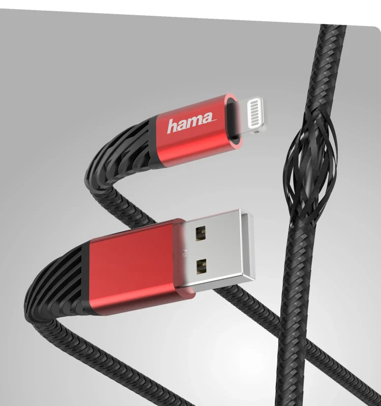 Kabel ładujący Hama Extreme, USB-A/ LIGHTNING, 1.5m, czarny