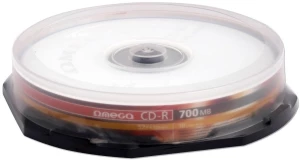 Płyta CD-R Omega, do jednokrotnego zapisu, 700 MB, cake box