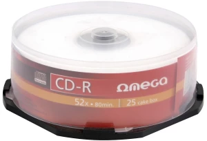 Płyta CD-R Omega, do jednokrotnego zapisu, 700 MB, cake box