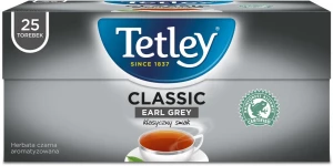 Herbata Earl Grey czarna w torebkach Tetley Classic, 25 sztuk x 1.5g