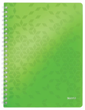 Kołonotatnik Leitz Wow, A4, w kratkę, 80 kartek, zielony