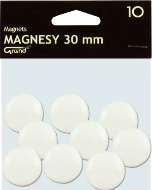 Grand Magnets w kolorze białym o średnicy 30 mm