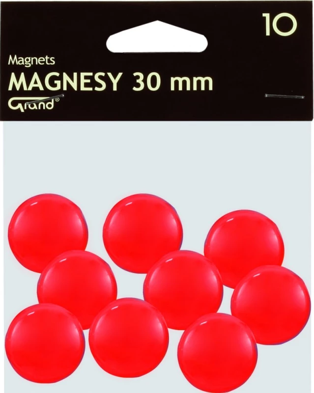 Grand Magnets w kolorze czerwonym o średnicy 30 mm