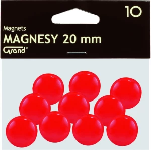 Grand Magnets w kolorze czerwonym o średnicy 20 mm