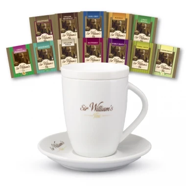 zestaw prezentowy Sir William's Tea, 12 smaków, 12 sztuk + porcelanowy kubek