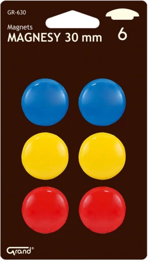Grand Magnets, mix kolorów, o średnicy 30 mm