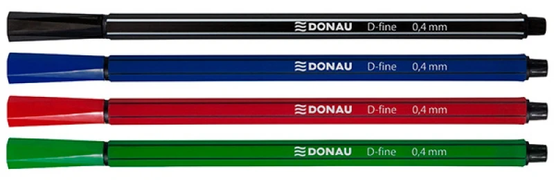 Cienkopis Donau D-Fine, 0.4mm, 4 sztuki, mix kolorów