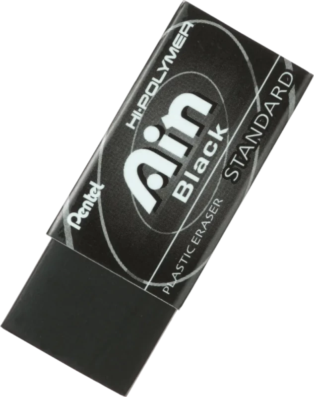 Gumka ołówkowa Pentel Hi-Polymer ZEAH06, 43.4x17.4x11.8mm, czarny