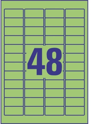 etykiety usuwalne Avery Zweckform, 45.7x21.2mm, 20 arkuszy, zielony