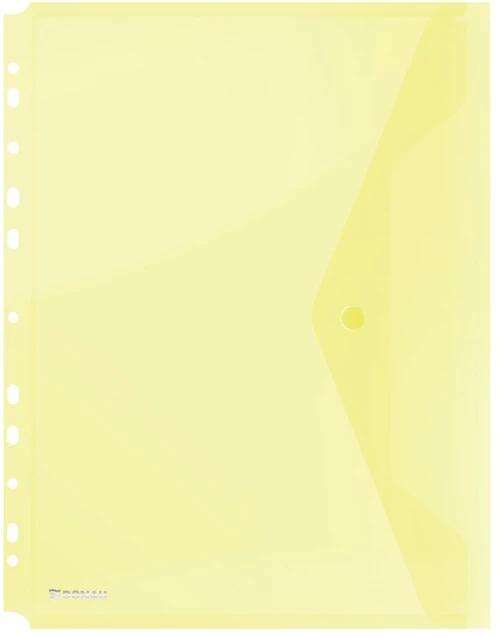 Teczka kopertowa z europerforacją Donau, A4, na zatrzask, żółty
