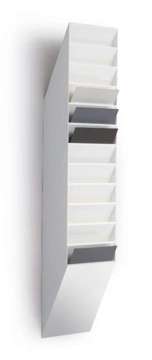Pojemnik na dokumenty Durable Flexiboxx, pionowy, A4, zestaw 12 sztuk w białym kolorze