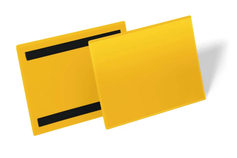 kieszeń magazynowa Durable magnetyczna, A5, pozioma, 50 sztuk, żółty