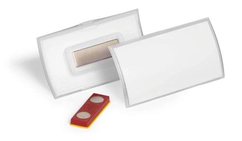 Identyfikator Durable Click Fold 825919, z magnesem, 40x75mm, 10 sztuk, przezroczyste