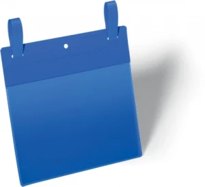 Kieszeń magazynowa Durable z paskami montażowymi w niebieskim kolorze (A5, pozioma, 50 sztuk)