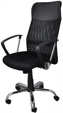 fotel biurowy Office Products Corfu, tkanina membranowa/ekoskóra, czarny