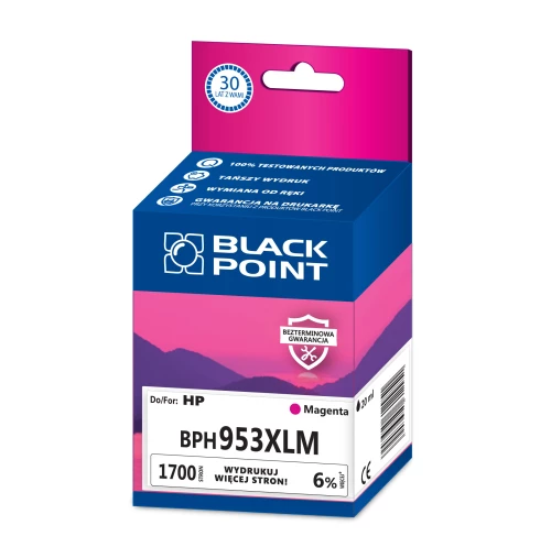 Tusz Black Point 953XL (F6U17AE), 1700 stron, magenta (purpurowy)