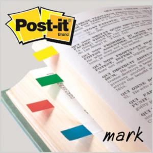 zakładki samoprzylepne Post-it, do zaznaczania stron i ważnych informacji