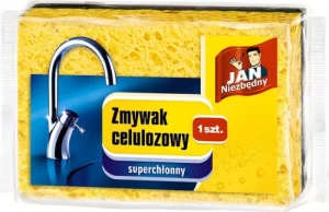 Gąbka kuchenna Jan Niezbędny, celulozowa, 1 sztuka, żółty