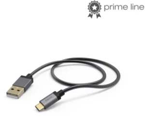 Kabel USB Typ C Hama Metal, 1.5m, antracytowy
