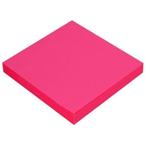 karteczki samoprzylepne Memobe, 75x75mm, 100 karteczek, neonowy różowy