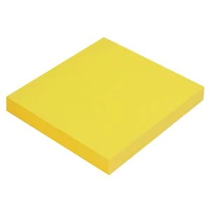 karteczki samoprzylepne Memobe, 75x75mm, 100 karteczek, neonowy żółty