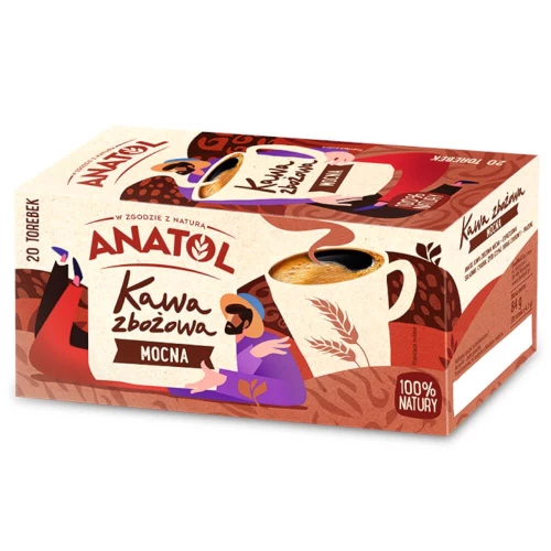 Kawa zbożowa Anatol Mocna, w torebkach, 20 sztuk x 4.2g