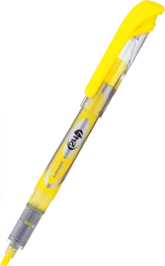 zakreślacz Pentel SL12, z płynnym tuszem, ścięta, 3.7mm, żółty