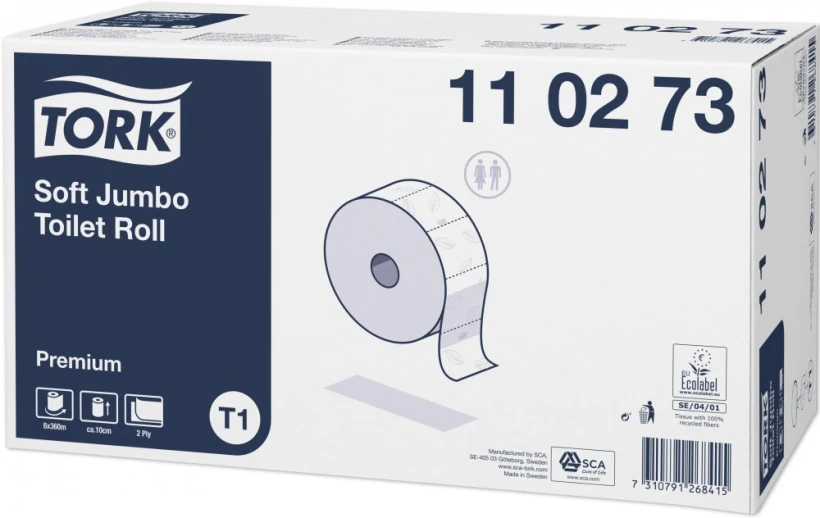 Papier toaletowy Tork Jumbo, 2-warstwowy, miękki, 6 rolek, biały