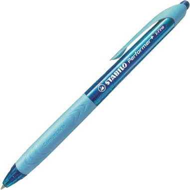 Długopis automatyczny Stabilo Performer+ X-Fine, kolor niebieski, tusz niebieski