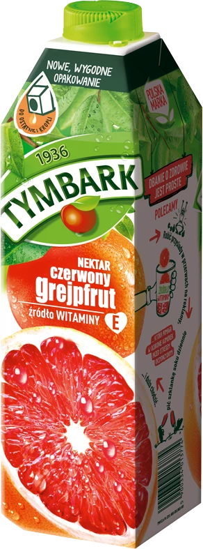 Nektar czerwony grejpfrut Tymbark, karton, 1l