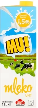 mleko UHT Wart-Milk MU!, 1,5%, 1l