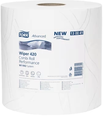 czyściwo papierowe Tork Advanced Wiper Performance, 2-warstwowe, 262mmx255m, biały