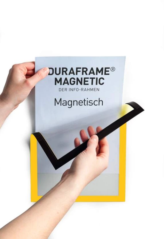 Ramka magnetyczna Durable Magnetic, A4, 5 sztuk, żółty
