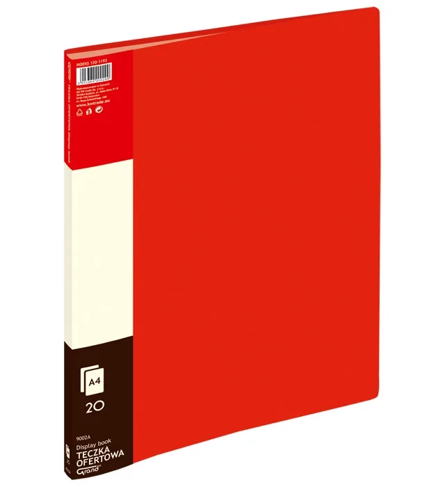 album ofertowy Grand 9002A, A4, 20 koszulek, czerwony 