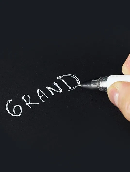 długopis żelowe Grand GR-101, 0.5mm, biały