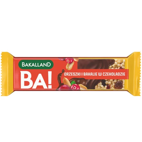 Baton Bakalland BA!, orzeszki i bakalie w czekoladzie, 40g