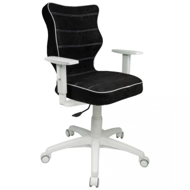 Krzesło obrotowe biurowe Entelo Duo white, rozmiar 6, czarny