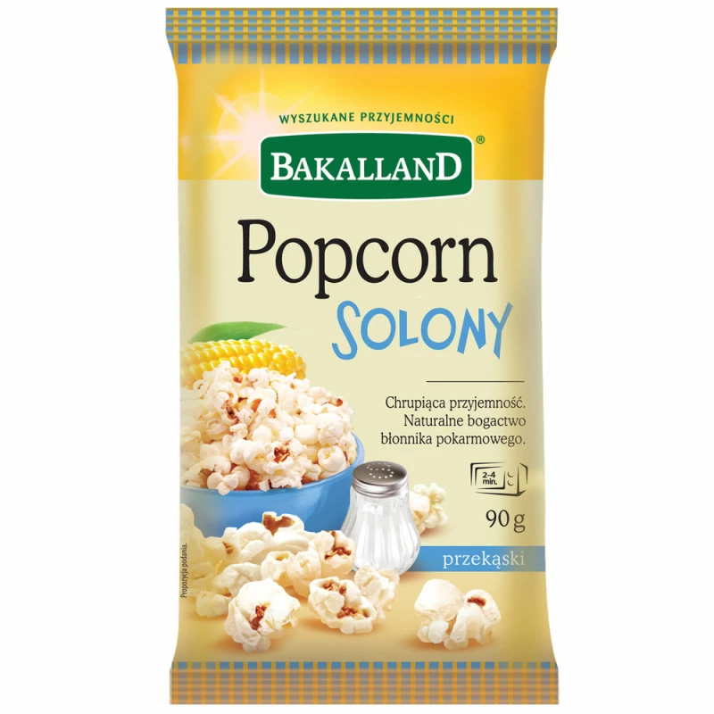 Popcorn Bakalland, solony, do mikrofalówki, 90g