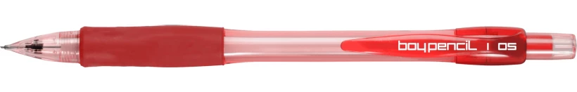 Ołówek automatyczny Rystor Boy-Pencil, 0.5mm, z gumką, czerwony