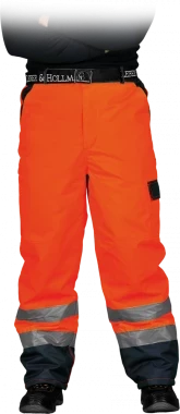 Spodnie ocieplane odblaskowe Leber&amp;Hollman Viberto, rozmiar XXL, pomarańczowy