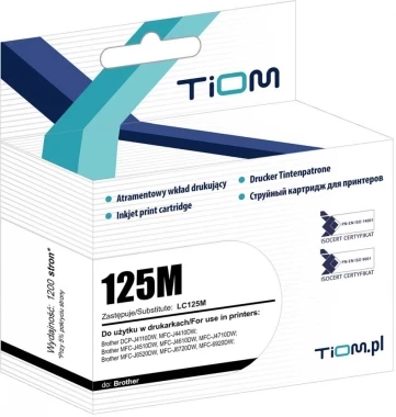 Tusz Tiom Ti-B125M (125M, LC125XLM), 1200 stron, magenta (purpurowy)