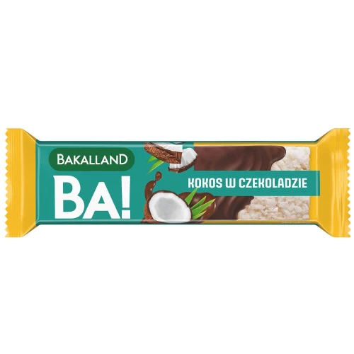 Baton BA! Bakalland, kokos w czekoladzie, 40g