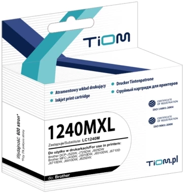 Tusz Tiom Ti-B1240MXL LC-1240 M (LC1240M), 600 stron, magenta (purpurowy)