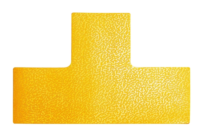 Naklejka podłogowa/znacznik Durable, kształt „T”, 100x150mm, 10 sztuk, żółty
