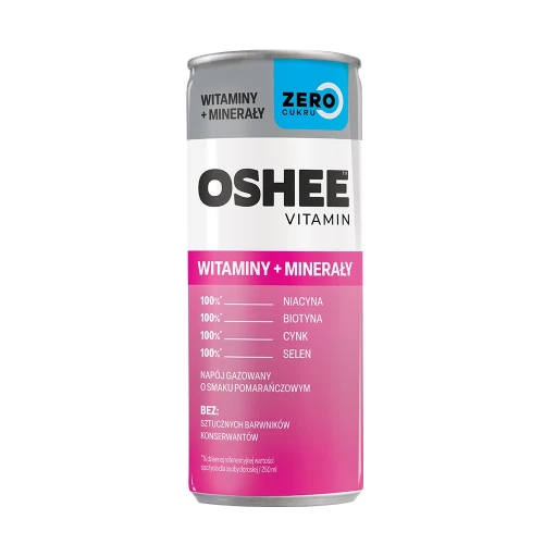 Napój Oshee Zero Vitamin Energy, Witaminy + Minerały, puszka, 250ml