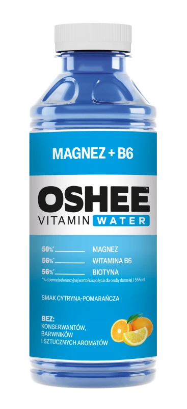 Napój Oshee Vitamin Water, Magnez + B6, butelka, 555 ml