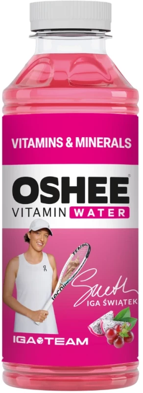 Napój niegazowany Oshee Vitamin Water witaminy i minerały, winogrono i dragonfruit, butelka PET, 555ml