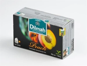 Herbata czarna aromatyzowana w torebkach Dilmah Peach, brzoskwinia, 20 sztuk x 1.5g