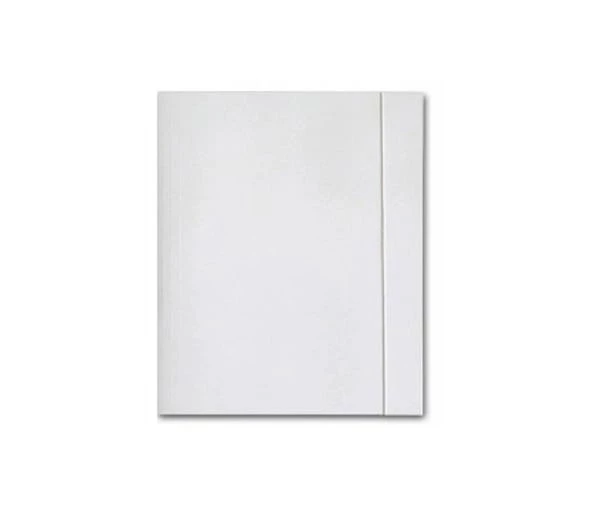 Teczka kartonowa z gumką  Interdruk, A4 +, 300g/m2, biały